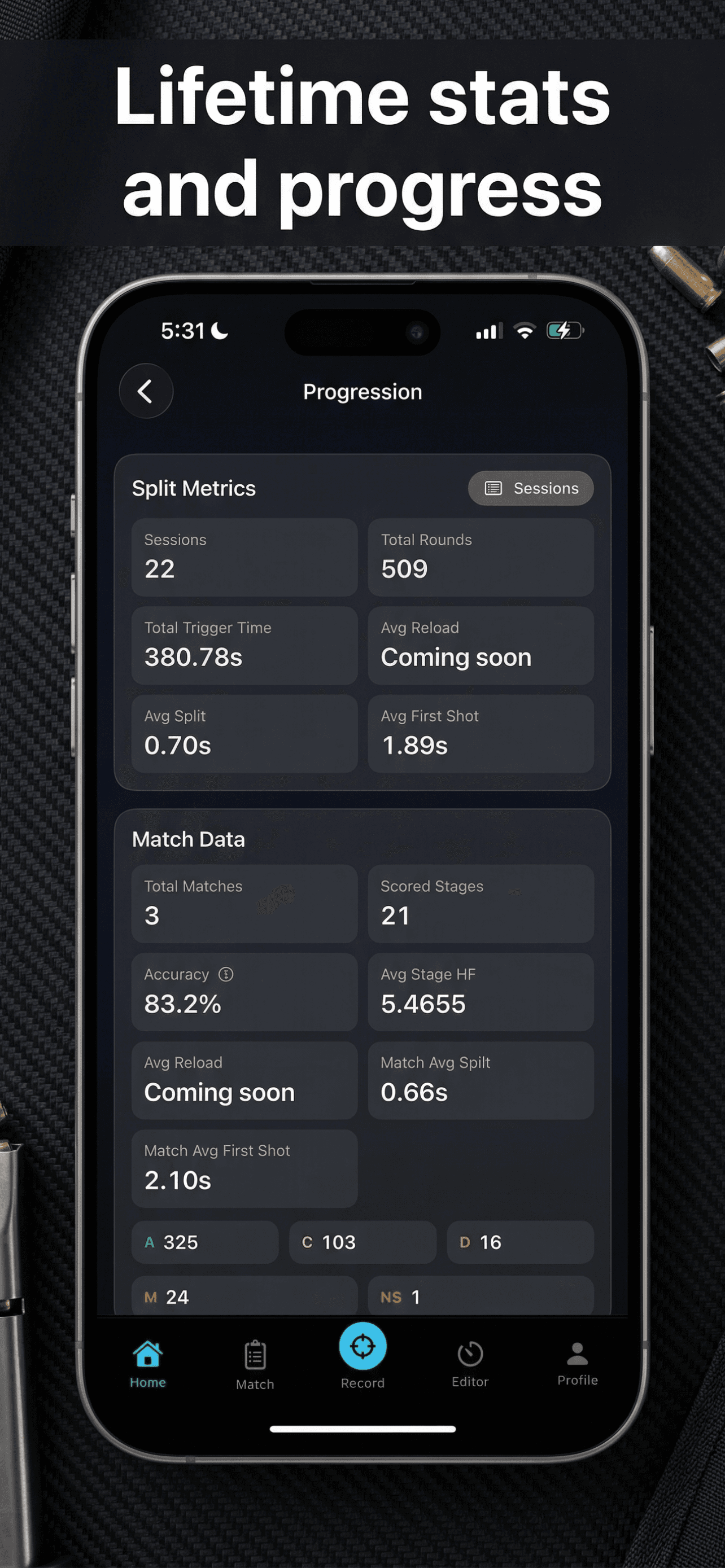 Reshoot iPhone screenshot showing imported run video